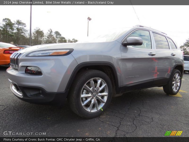 Billet Silver Metallic / Iceland - Black/Iceland Gray 2014 Jeep Cherokee Limited