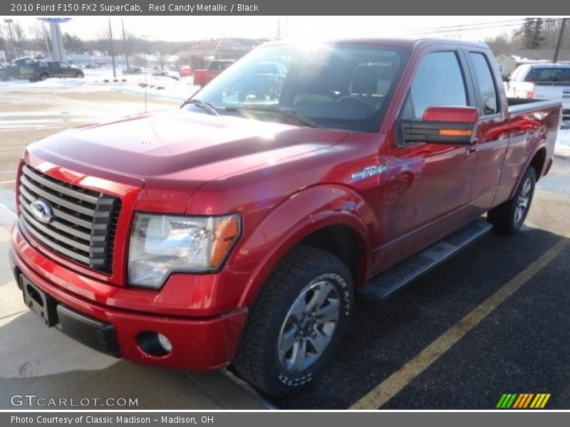 Red Candy Metallic / Black 2010 Ford F150 FX2 SuperCab