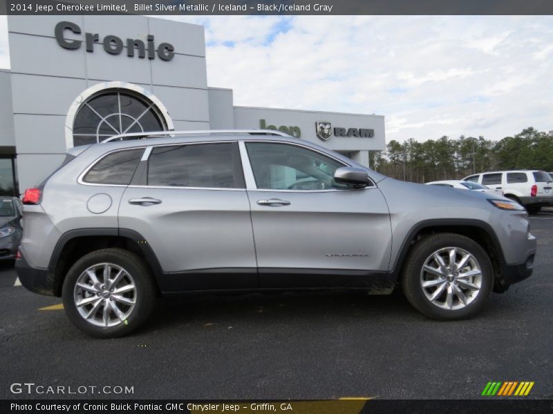 Billet Silver Metallic / Iceland - Black/Iceland Gray 2014 Jeep Cherokee Limited