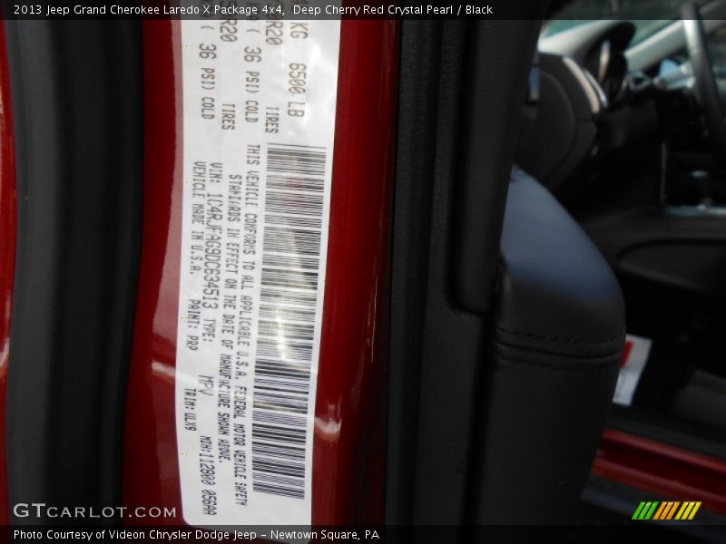 Deep Cherry Red Crystal Pearl / Black 2013 Jeep Grand Cherokee Laredo X Package 4x4