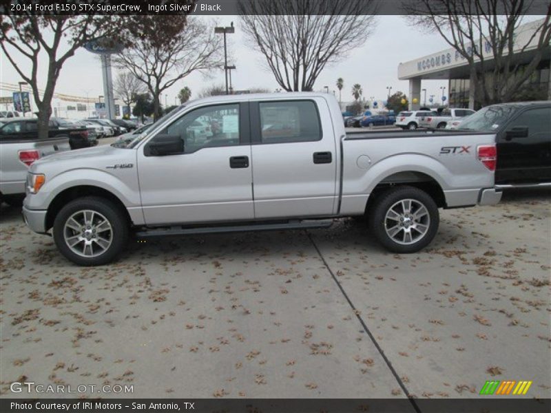 Ingot Silver / Black 2014 Ford F150 STX SuperCrew