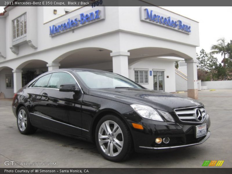 Black / Black 2011 Mercedes-Benz E 350 Coupe