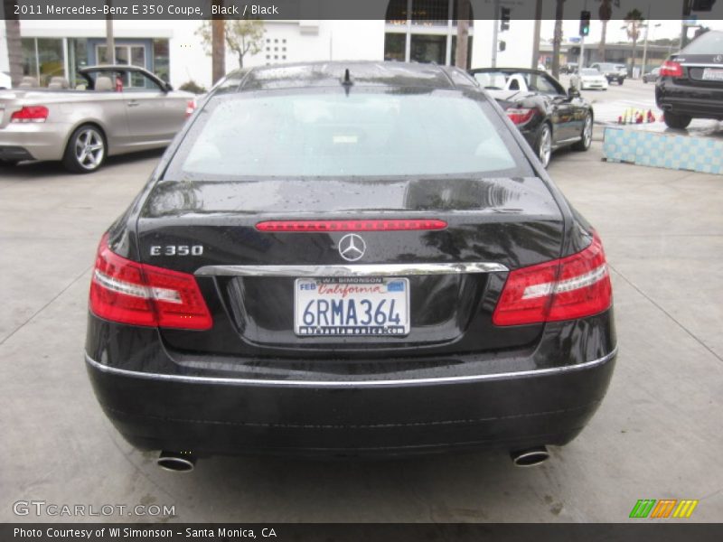 Black / Black 2011 Mercedes-Benz E 350 Coupe