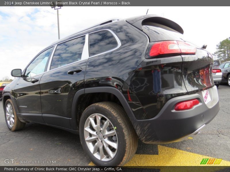 Brilliant Black Crystal Pearl / Morocco - Black 2014 Jeep Cherokee Limited