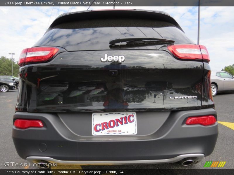 Brilliant Black Crystal Pearl / Morocco - Black 2014 Jeep Cherokee Limited