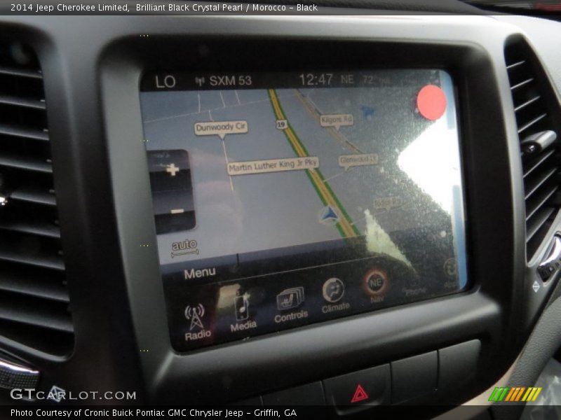 Brilliant Black Crystal Pearl / Morocco - Black 2014 Jeep Cherokee Limited