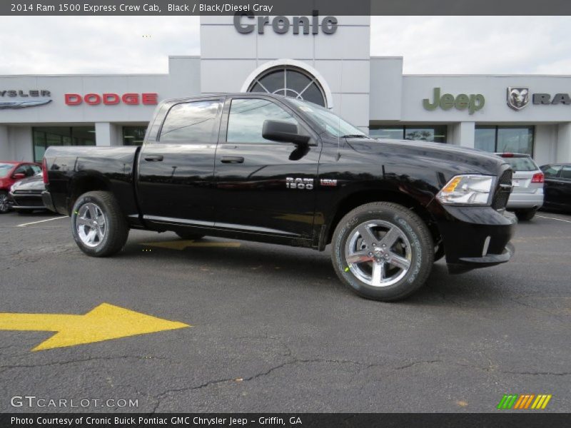 Black / Black/Diesel Gray 2014 Ram 1500 Express Crew Cab