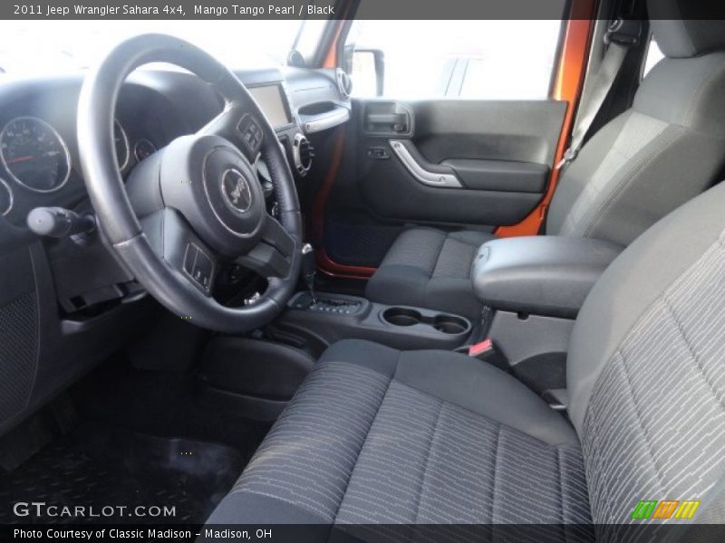 Mango Tango Pearl / Black 2011 Jeep Wrangler Sahara 4x4