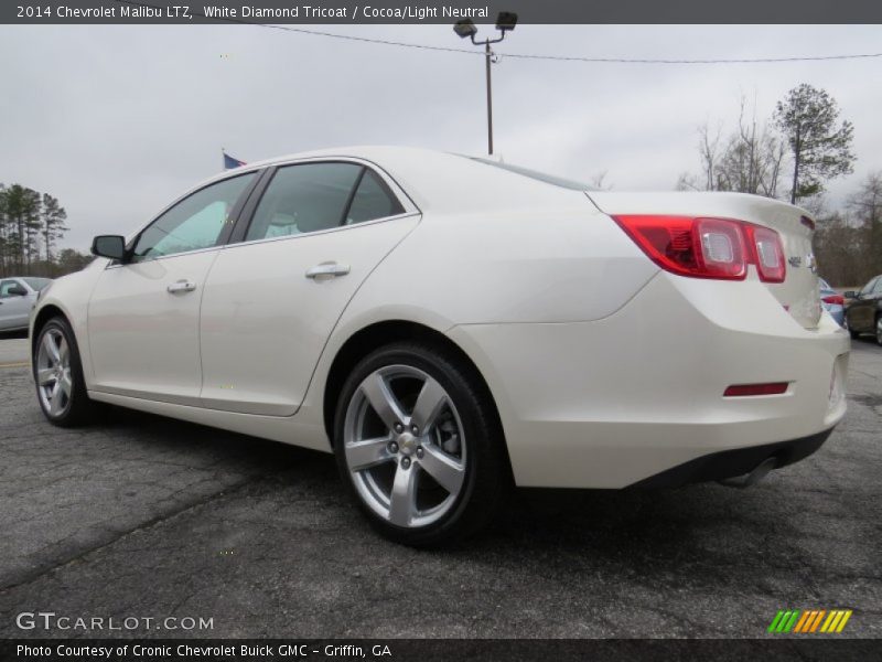 White Diamond Tricoat / Cocoa/Light Neutral 2014 Chevrolet Malibu LTZ