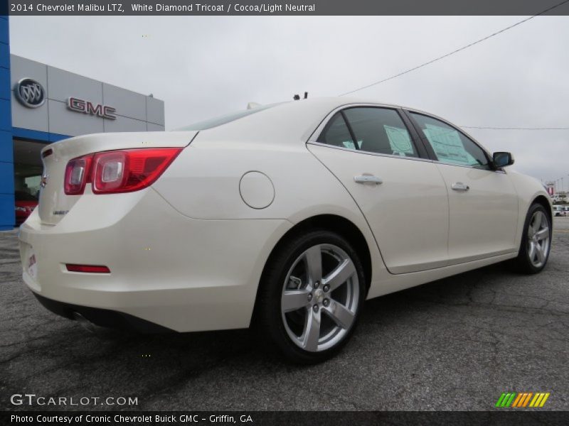 White Diamond Tricoat / Cocoa/Light Neutral 2014 Chevrolet Malibu LTZ