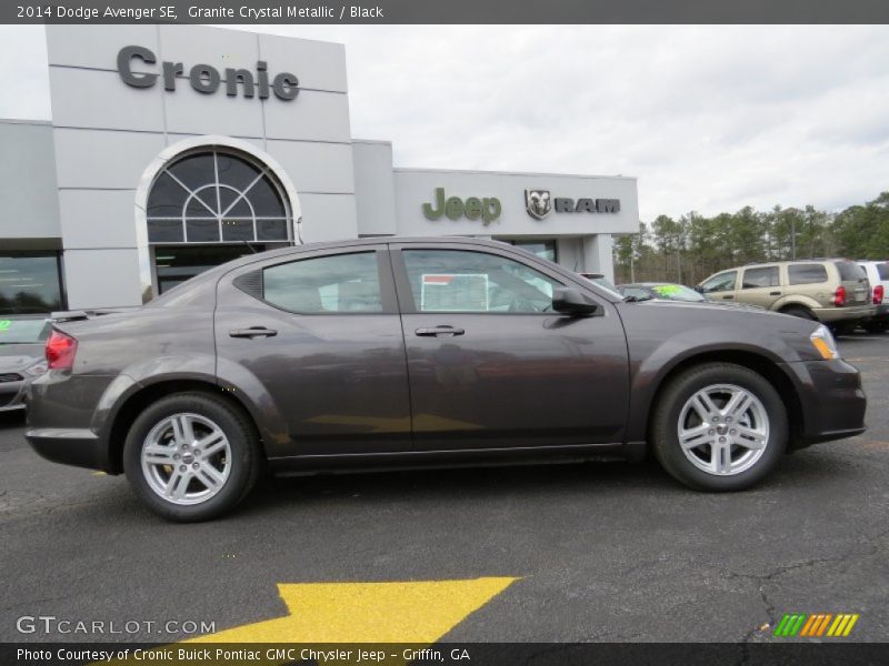 Granite Crystal Metallic / Black 2014 Dodge Avenger SE