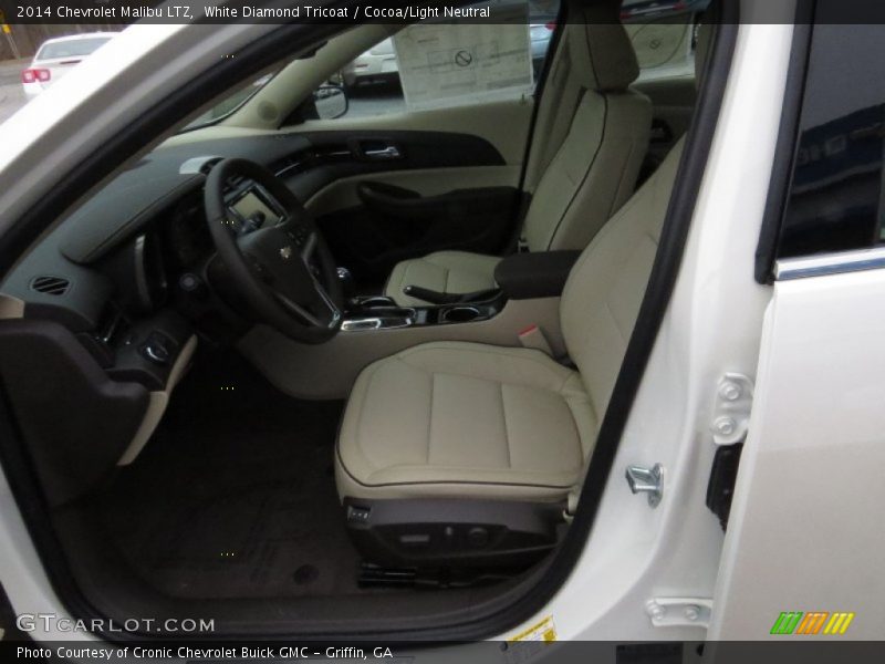 White Diamond Tricoat / Cocoa/Light Neutral 2014 Chevrolet Malibu LTZ