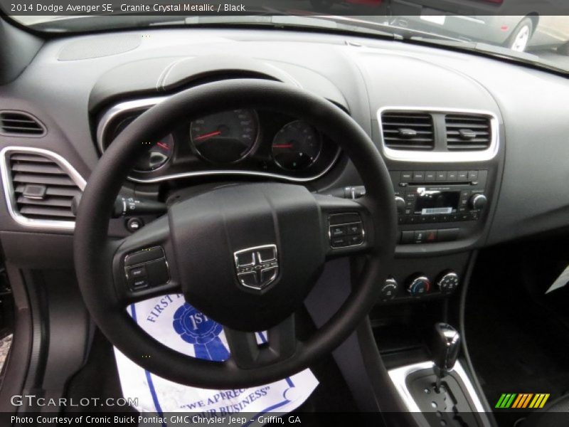 Granite Crystal Metallic / Black 2014 Dodge Avenger SE