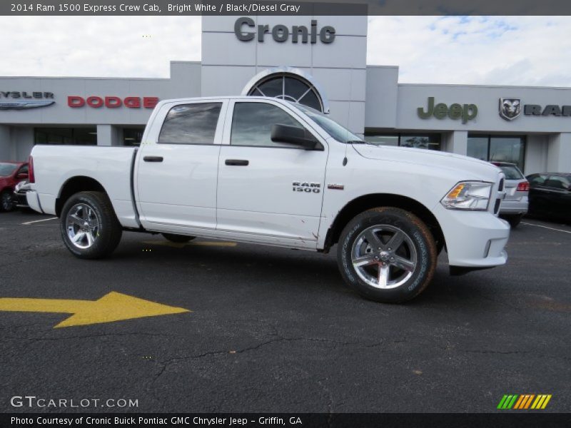 Bright White / Black/Diesel Gray 2014 Ram 1500 Express Crew Cab