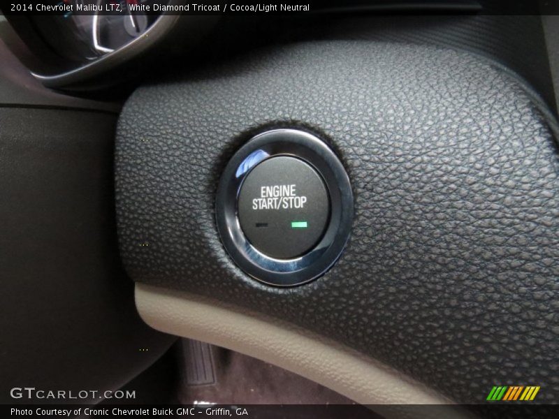 White Diamond Tricoat / Cocoa/Light Neutral 2014 Chevrolet Malibu LTZ