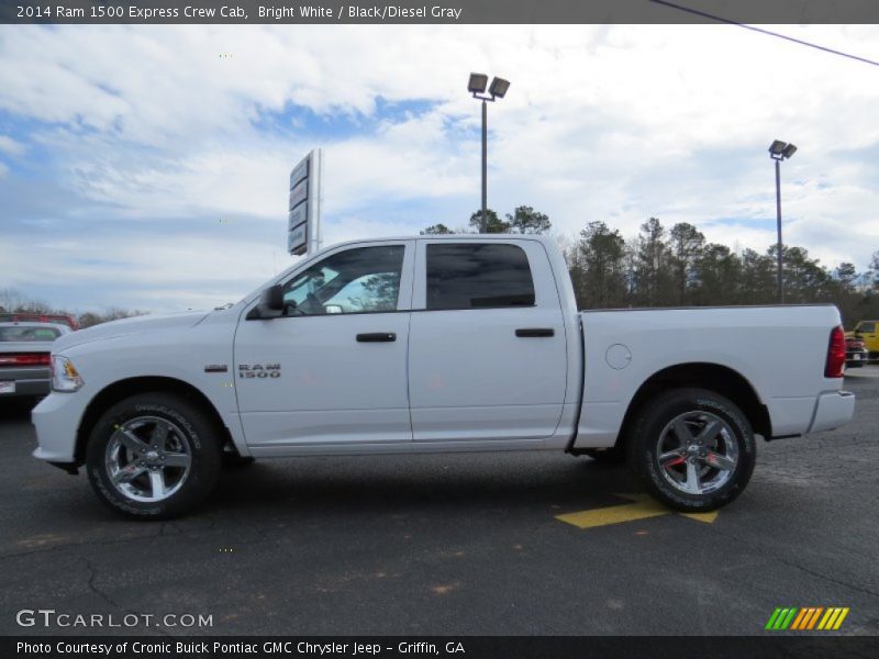 Bright White / Black/Diesel Gray 2014 Ram 1500 Express Crew Cab
