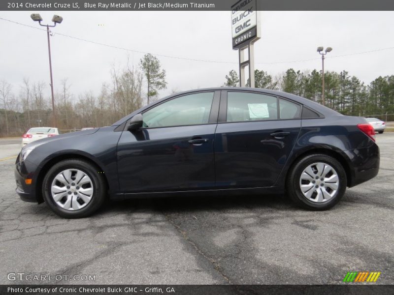 Blue Ray Metallic / Jet Black/Medium Titanium 2014 Chevrolet Cruze LS
