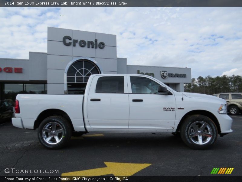 Bright White / Black/Diesel Gray 2014 Ram 1500 Express Crew Cab