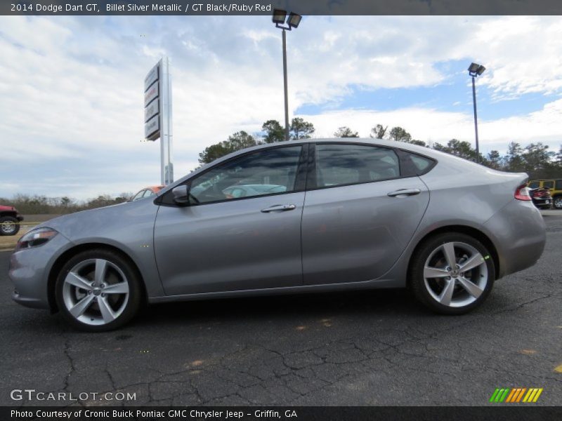 Billet Silver Metallic / GT Black/Ruby Red 2014 Dodge Dart GT