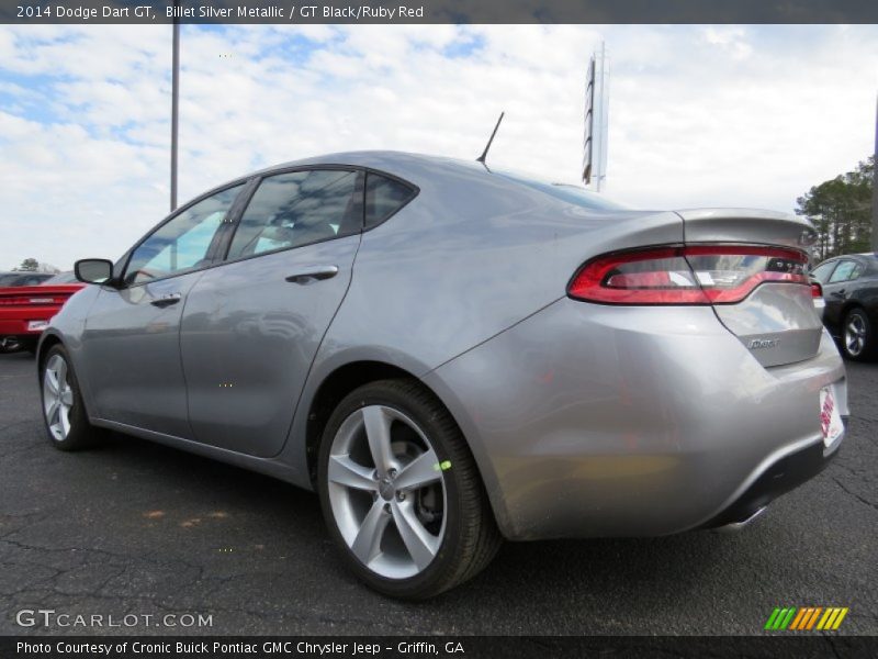 Billet Silver Metallic / GT Black/Ruby Red 2014 Dodge Dart GT