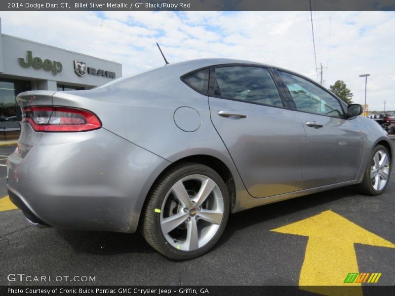 Billet Silver Metallic / GT Black/Ruby Red 2014 Dodge Dart GT