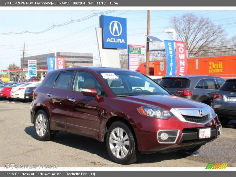 Basque Red Pearl / Taupe 2011 Acura RDX Technology SH-AWD
