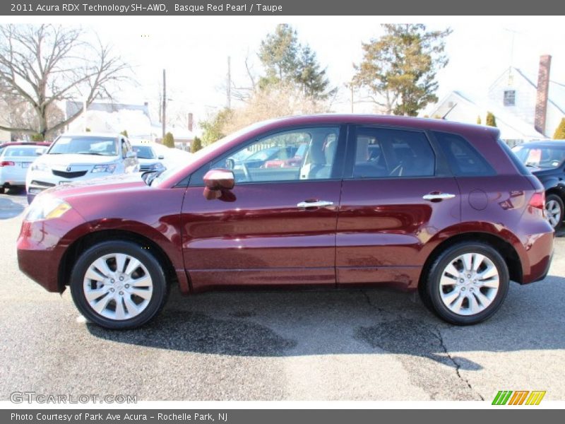 Basque Red Pearl / Taupe 2011 Acura RDX Technology SH-AWD