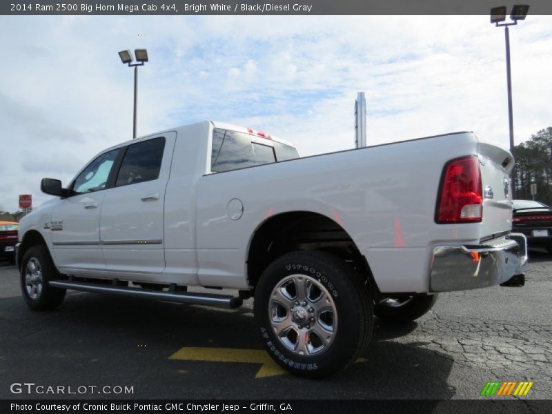 Bright White / Black/Diesel Gray 2014 Ram 2500 Big Horn Mega Cab 4x4
