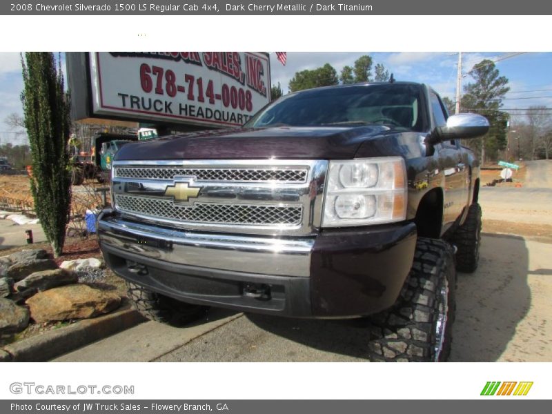 Dark Cherry Metallic / Dark Titanium 2008 Chevrolet Silverado 1500 LS Regular Cab 4x4