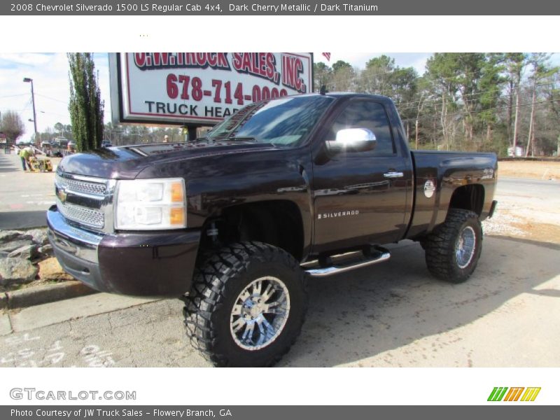 Dark Cherry Metallic / Dark Titanium 2008 Chevrolet Silverado 1500 LS Regular Cab 4x4