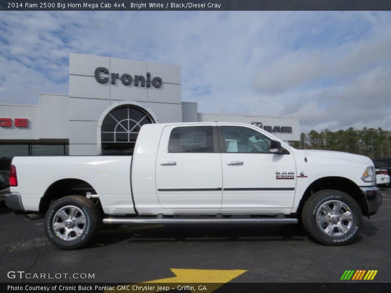 Bright White / Black/Diesel Gray 2014 Ram 2500 Big Horn Mega Cab 4x4