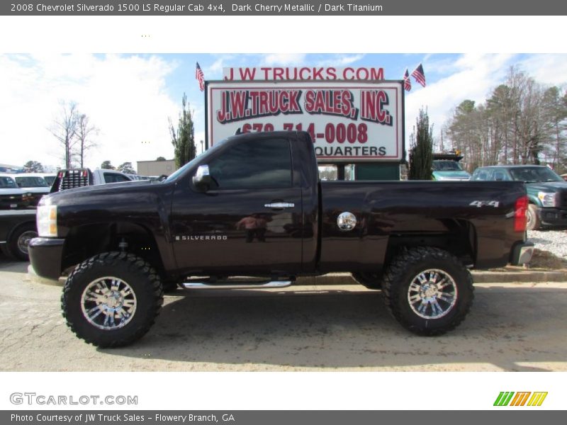 Dark Cherry Metallic / Dark Titanium 2008 Chevrolet Silverado 1500 LS Regular Cab 4x4
