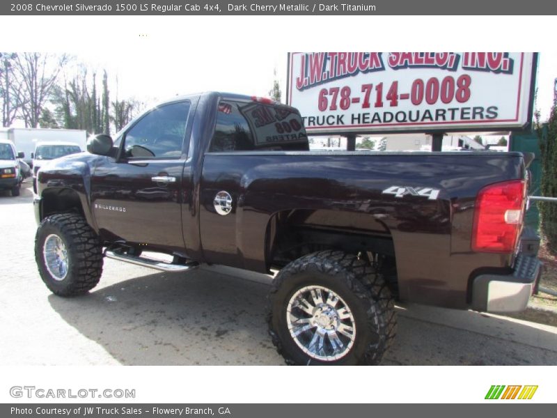 Dark Cherry Metallic / Dark Titanium 2008 Chevrolet Silverado 1500 LS Regular Cab 4x4