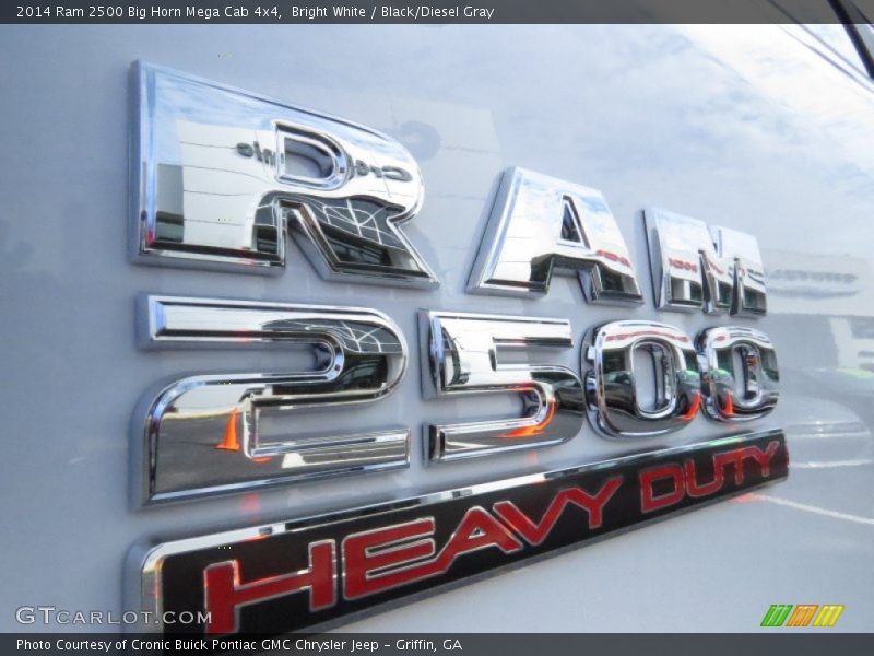Bright White / Black/Diesel Gray 2014 Ram 2500 Big Horn Mega Cab 4x4