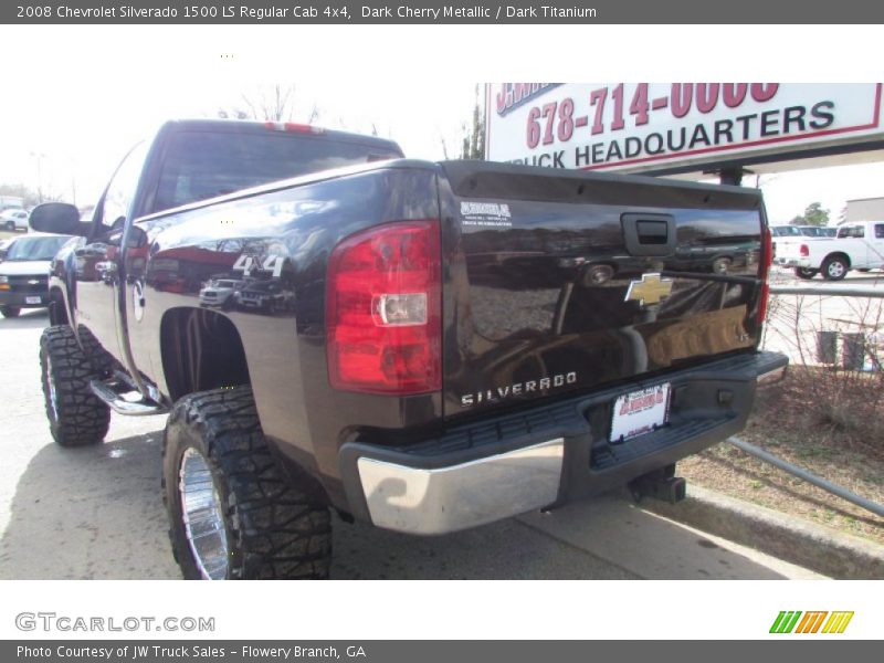 Dark Cherry Metallic / Dark Titanium 2008 Chevrolet Silverado 1500 LS Regular Cab 4x4