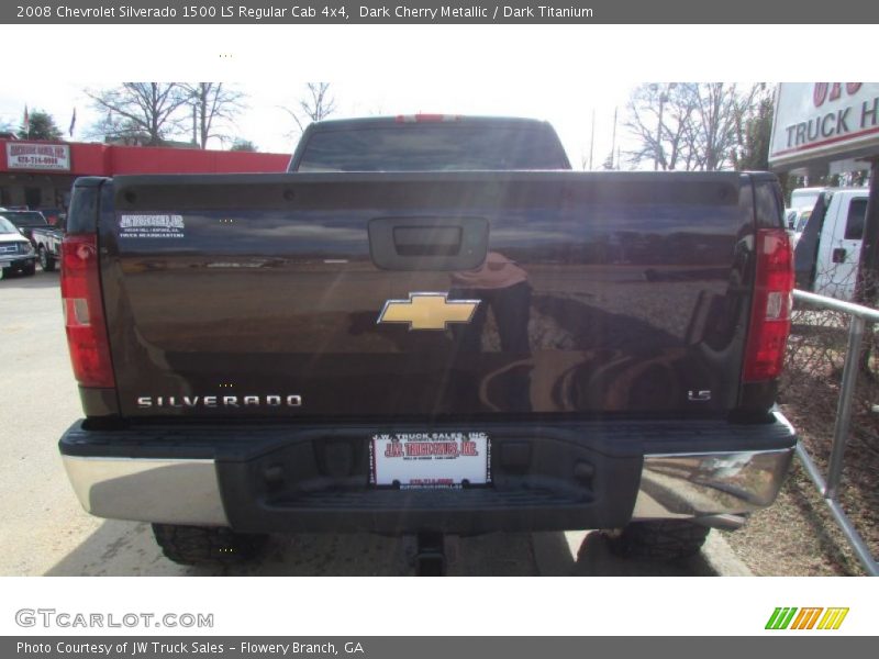 Dark Cherry Metallic / Dark Titanium 2008 Chevrolet Silverado 1500 LS Regular Cab 4x4