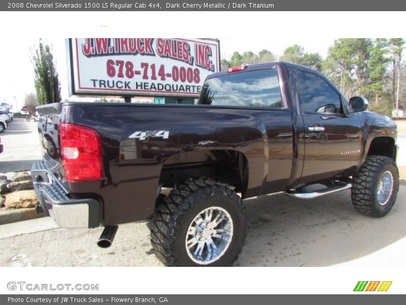 Dark Cherry Metallic / Dark Titanium 2008 Chevrolet Silverado 1500 LS Regular Cab 4x4