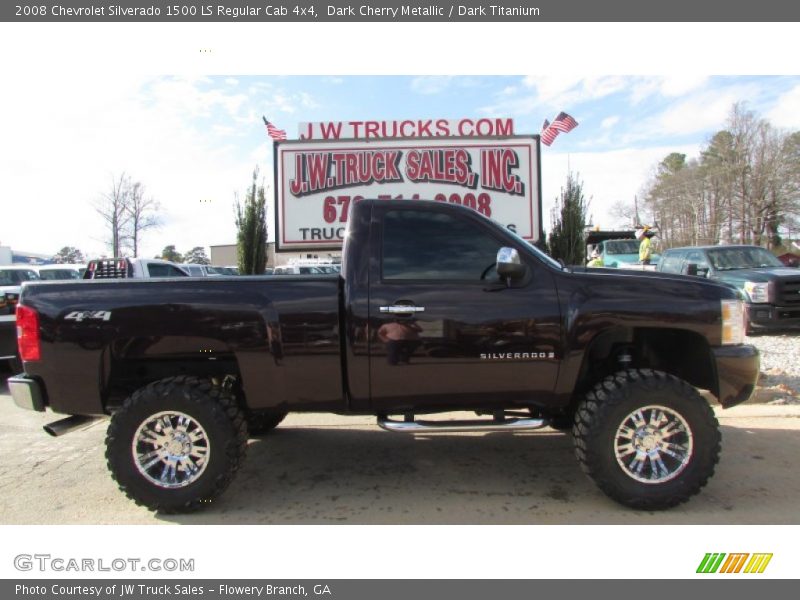 Dark Cherry Metallic / Dark Titanium 2008 Chevrolet Silverado 1500 LS Regular Cab 4x4