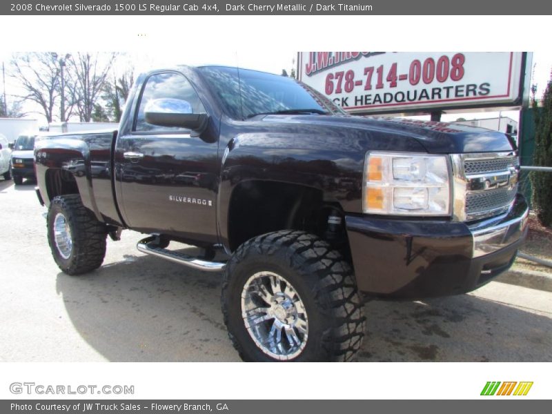 Dark Cherry Metallic / Dark Titanium 2008 Chevrolet Silverado 1500 LS Regular Cab 4x4