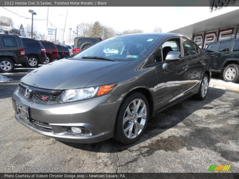 Polished Metal Metallic / Black 2012 Honda Civic Si Sedan