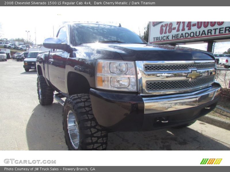 Dark Cherry Metallic / Dark Titanium 2008 Chevrolet Silverado 1500 LS Regular Cab 4x4