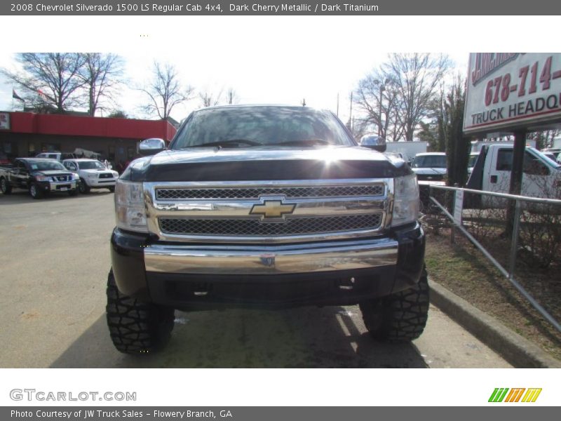 Dark Cherry Metallic / Dark Titanium 2008 Chevrolet Silverado 1500 LS Regular Cab 4x4