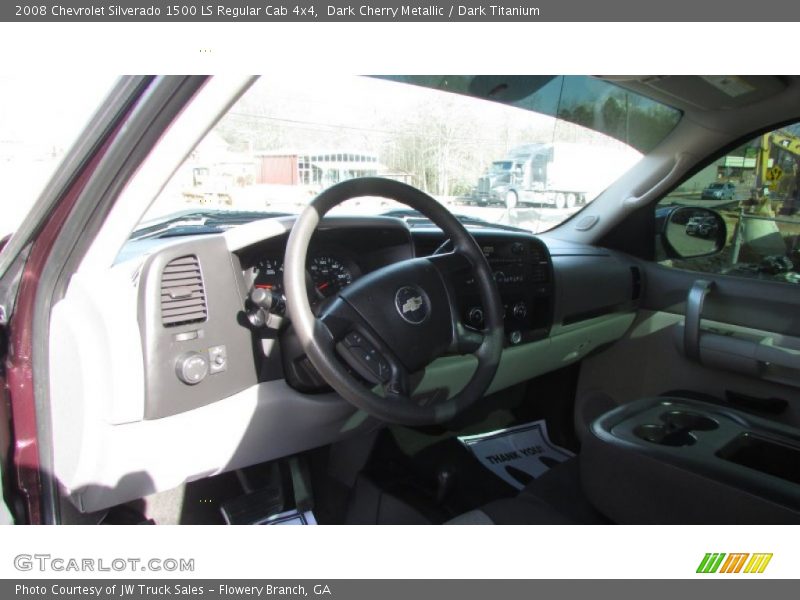 Dark Cherry Metallic / Dark Titanium 2008 Chevrolet Silverado 1500 LS Regular Cab 4x4