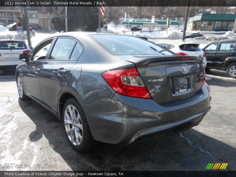 Polished Metal Metallic / Black 2012 Honda Civic Si Sedan