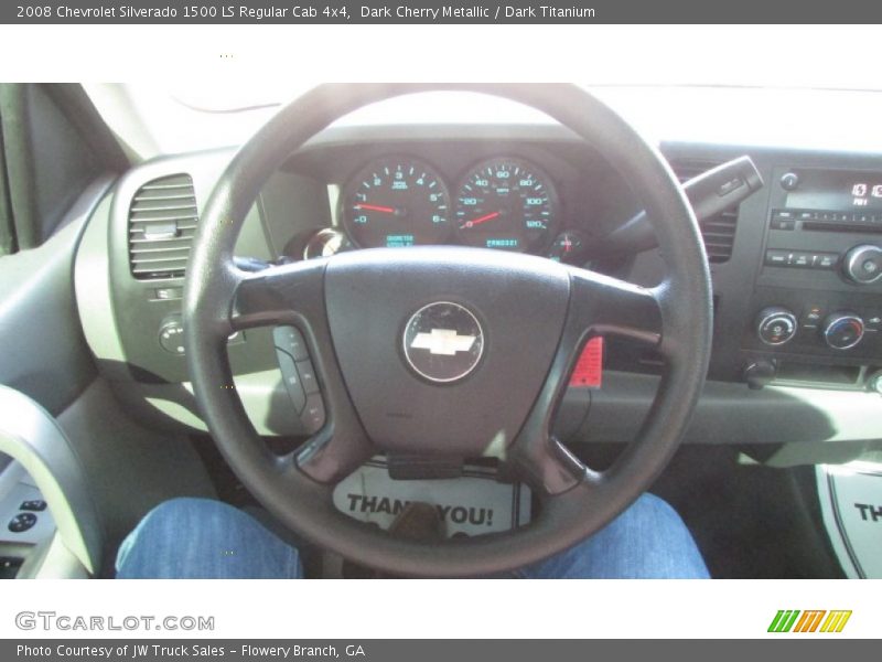 Dark Cherry Metallic / Dark Titanium 2008 Chevrolet Silverado 1500 LS Regular Cab 4x4