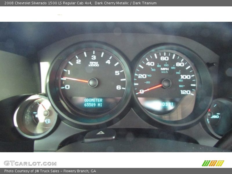 Dark Cherry Metallic / Dark Titanium 2008 Chevrolet Silverado 1500 LS Regular Cab 4x4