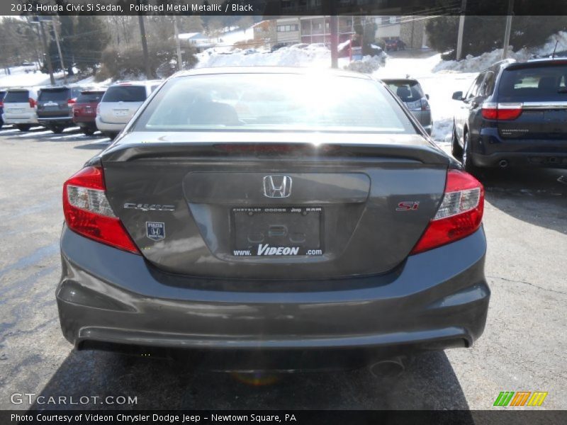 Polished Metal Metallic / Black 2012 Honda Civic Si Sedan