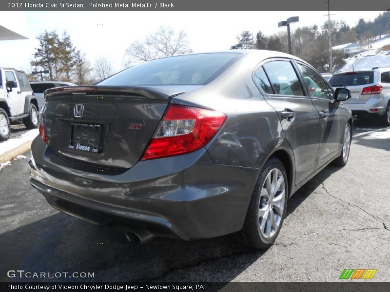 Polished Metal Metallic / Black 2012 Honda Civic Si Sedan
