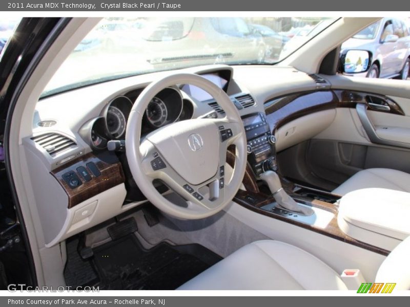 Crystal Black Pearl / Taupe 2011 Acura MDX Technology
