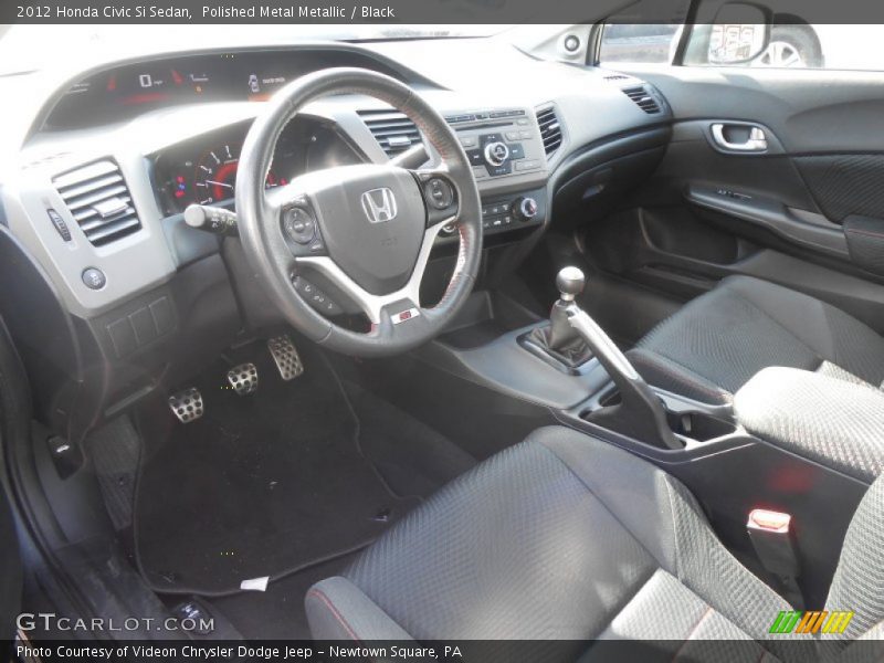 Polished Metal Metallic / Black 2012 Honda Civic Si Sedan